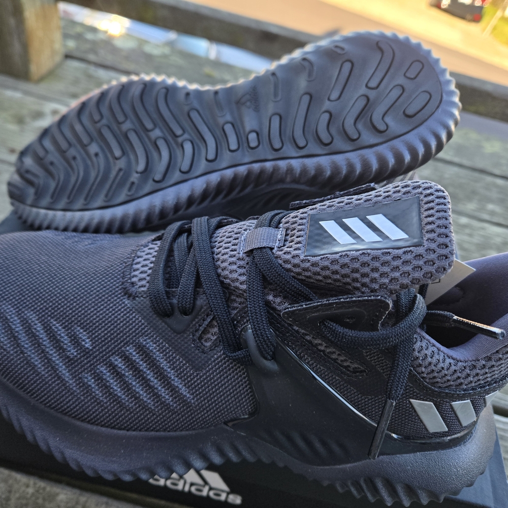 Adidas Kids Black and Gray Sneakers